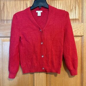Elegant Red Women's Cardigan
